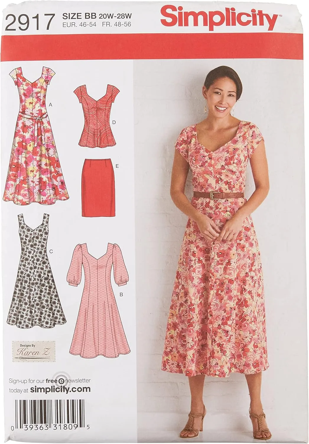 2917 Dress and Tunic Sewing Pattern for Women by Karen Z ,Sizes 10-18