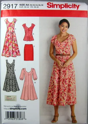 2917 Dress and Tunic Sewing Pattern for Women by Karen Z ,Sizes 10-18