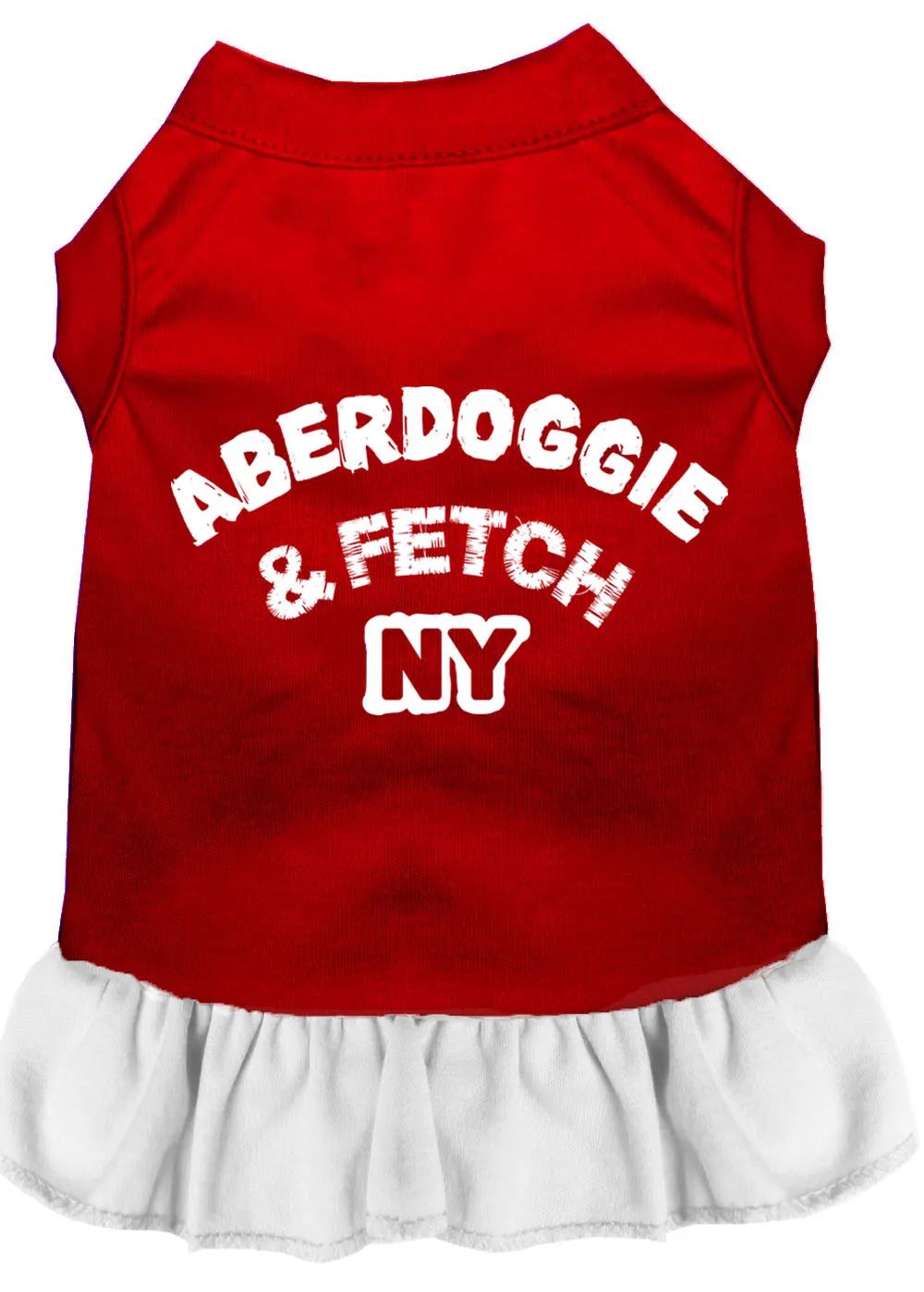 Aberdoggie Ny Screen Print Dress Red With White Xl