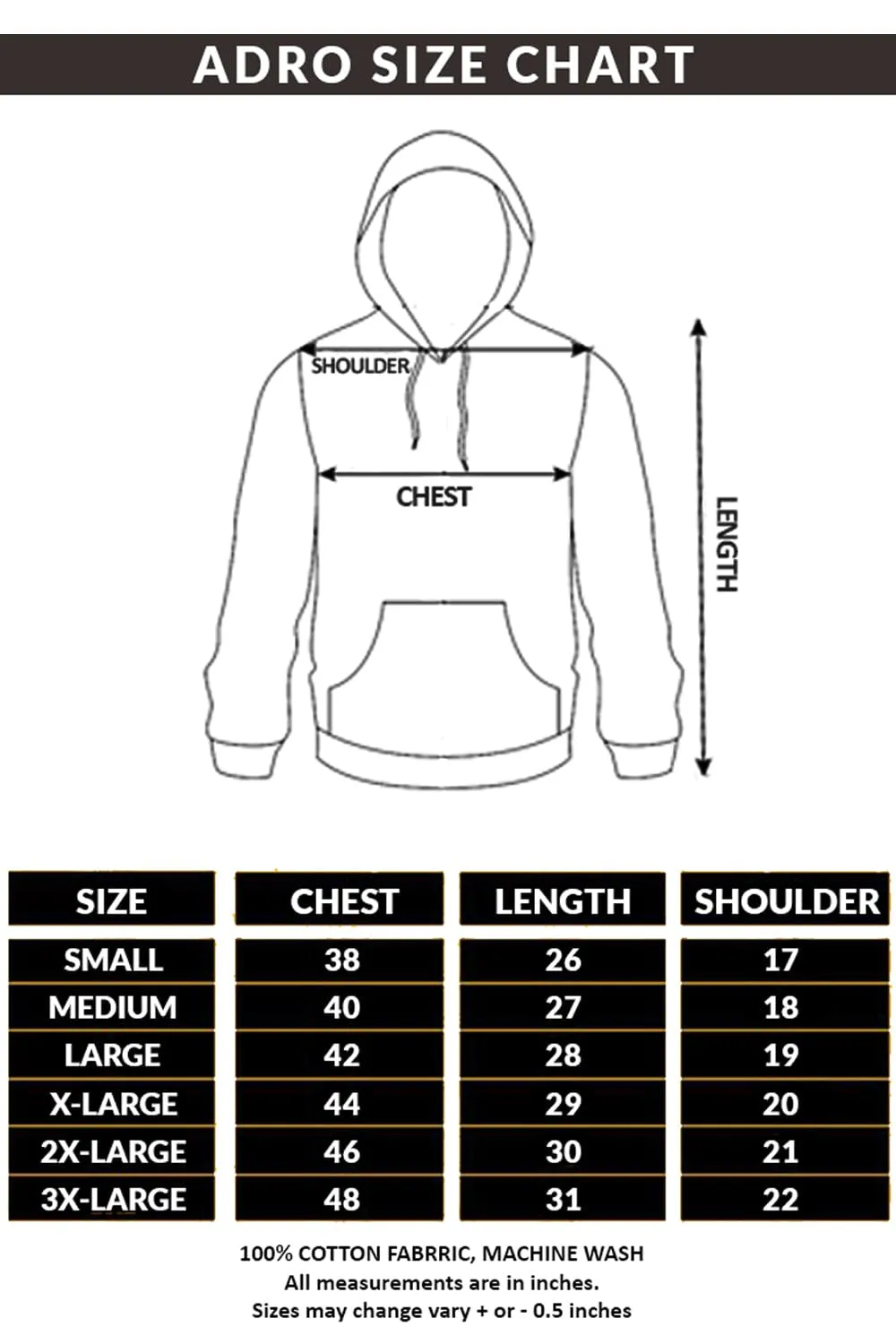 ADRO Printed Cotton Hoodies/Sweatshirts for Men