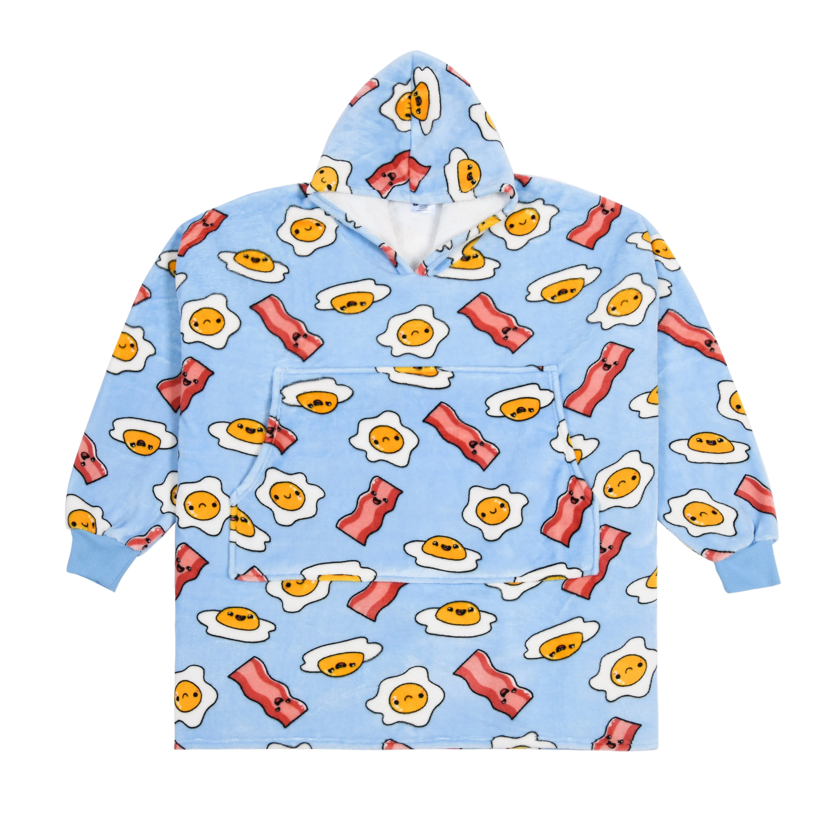 Adult Giant Hoodie Wakey Wakey Blue