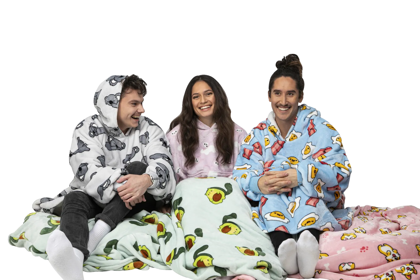 Adult Giant Hoodie Wakey Wakey Blue