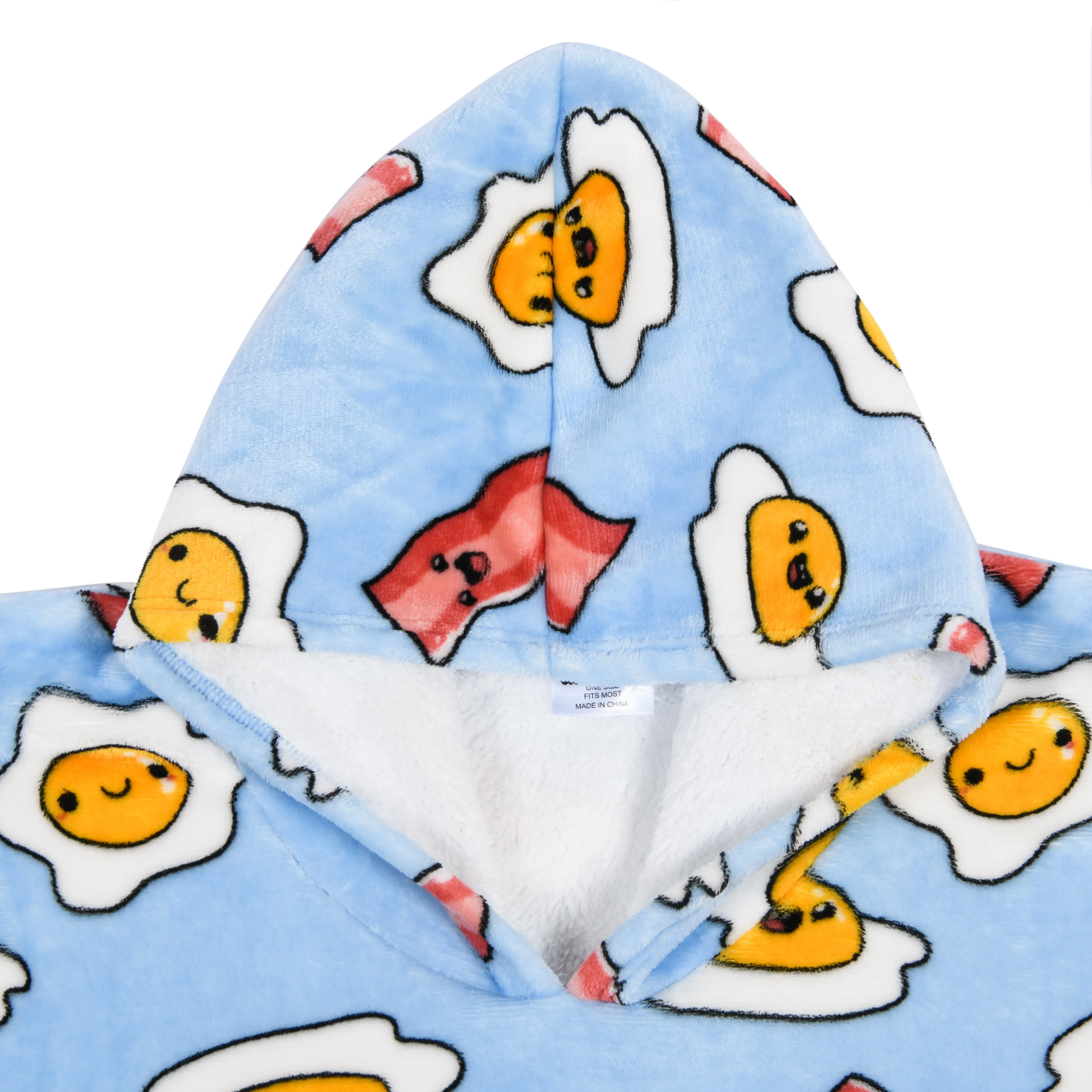 Adult Giant Hoodie Wakey Wakey Blue