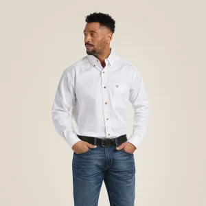 Ariat Men's Solid White Shirt Long Sleeve Classic
