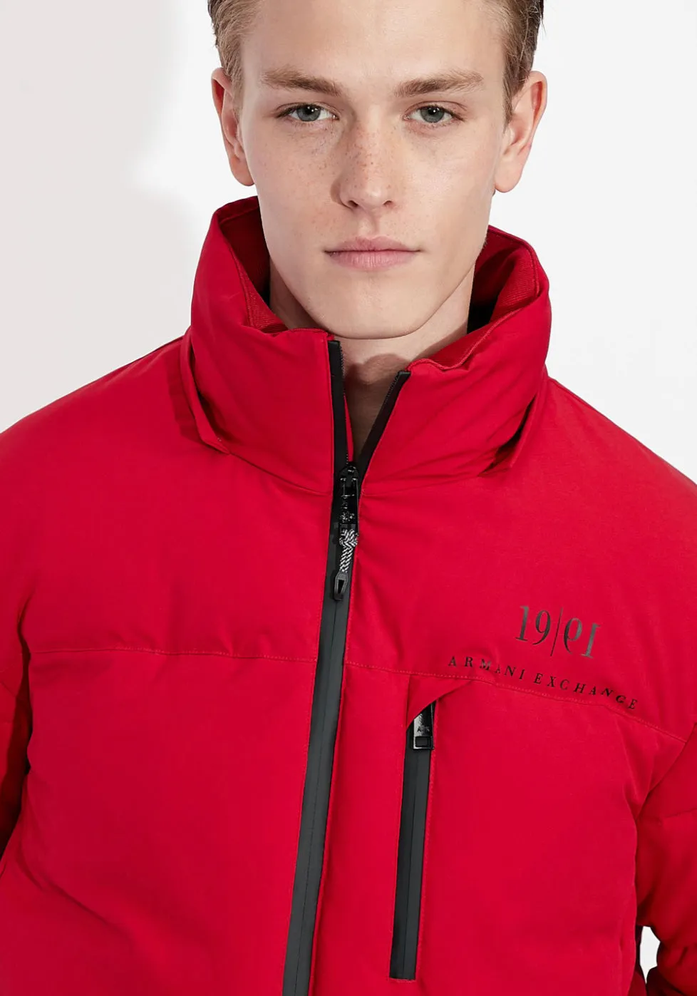 ARMANI EXCHANGE ARMANI EXCHANGE 30TH ANNIVERSARY PUFFER JACKET (RED)