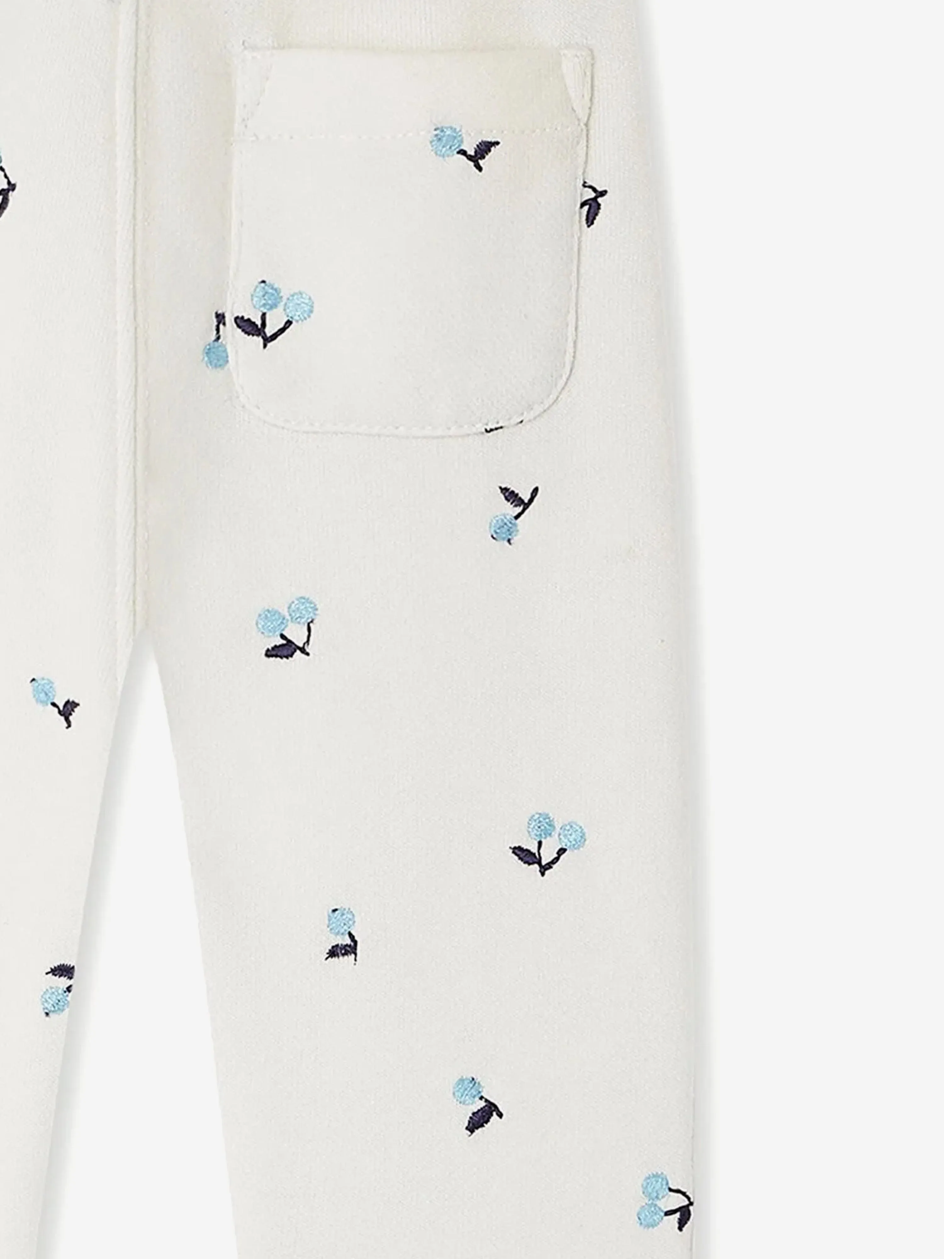 Baby Girls Bambo Joggers in Ivory