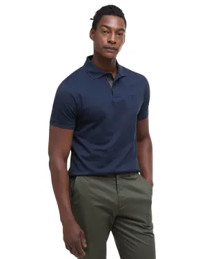 Barbour Men's Tartan Pique Polo Shirt Navy