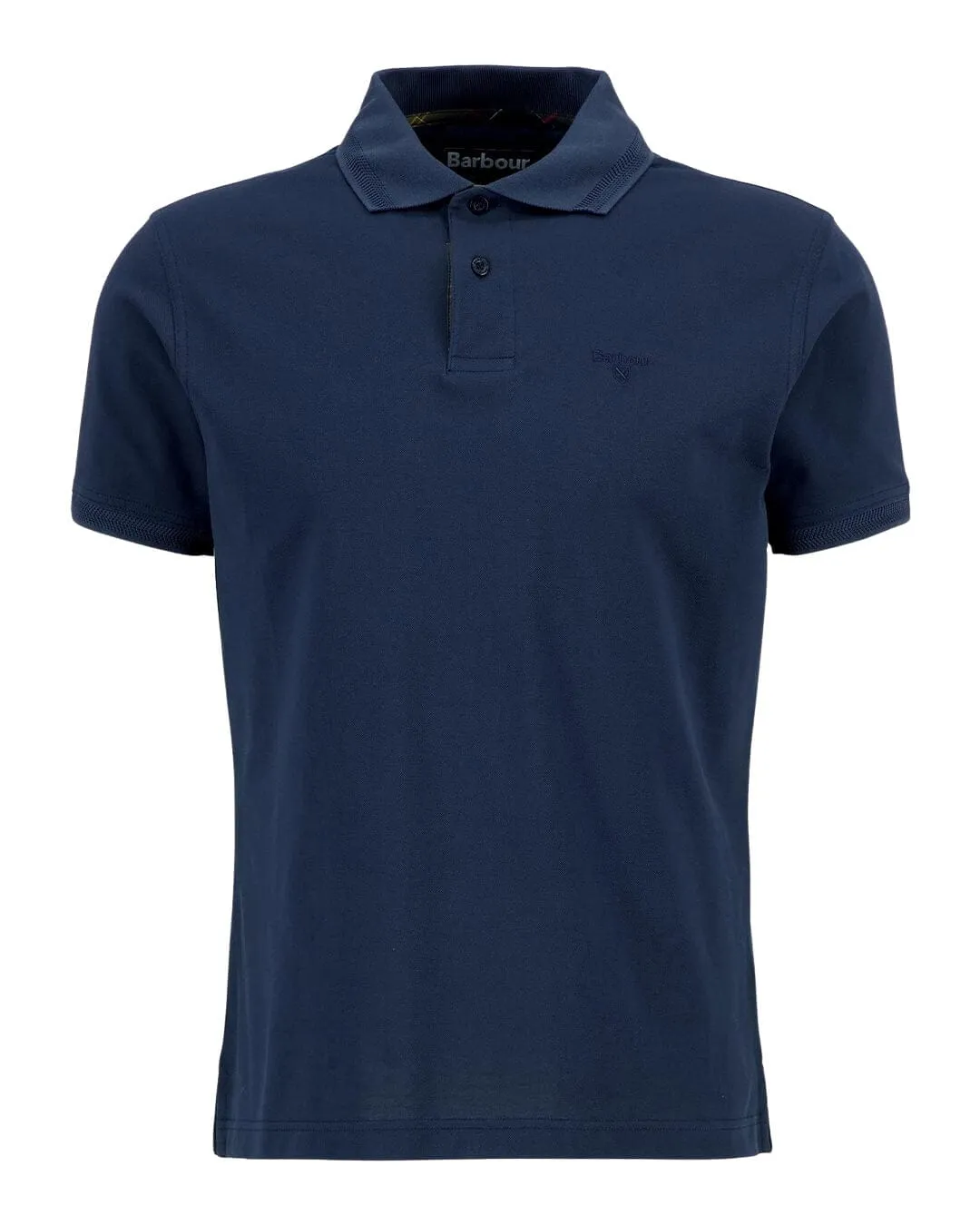 Barbour Men's Tartan Pique Polo Shirt Navy