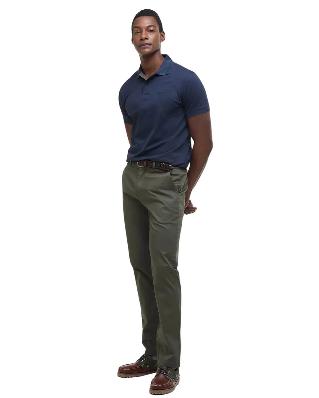 Barbour Men's Tartan Pique Polo Shirt Navy