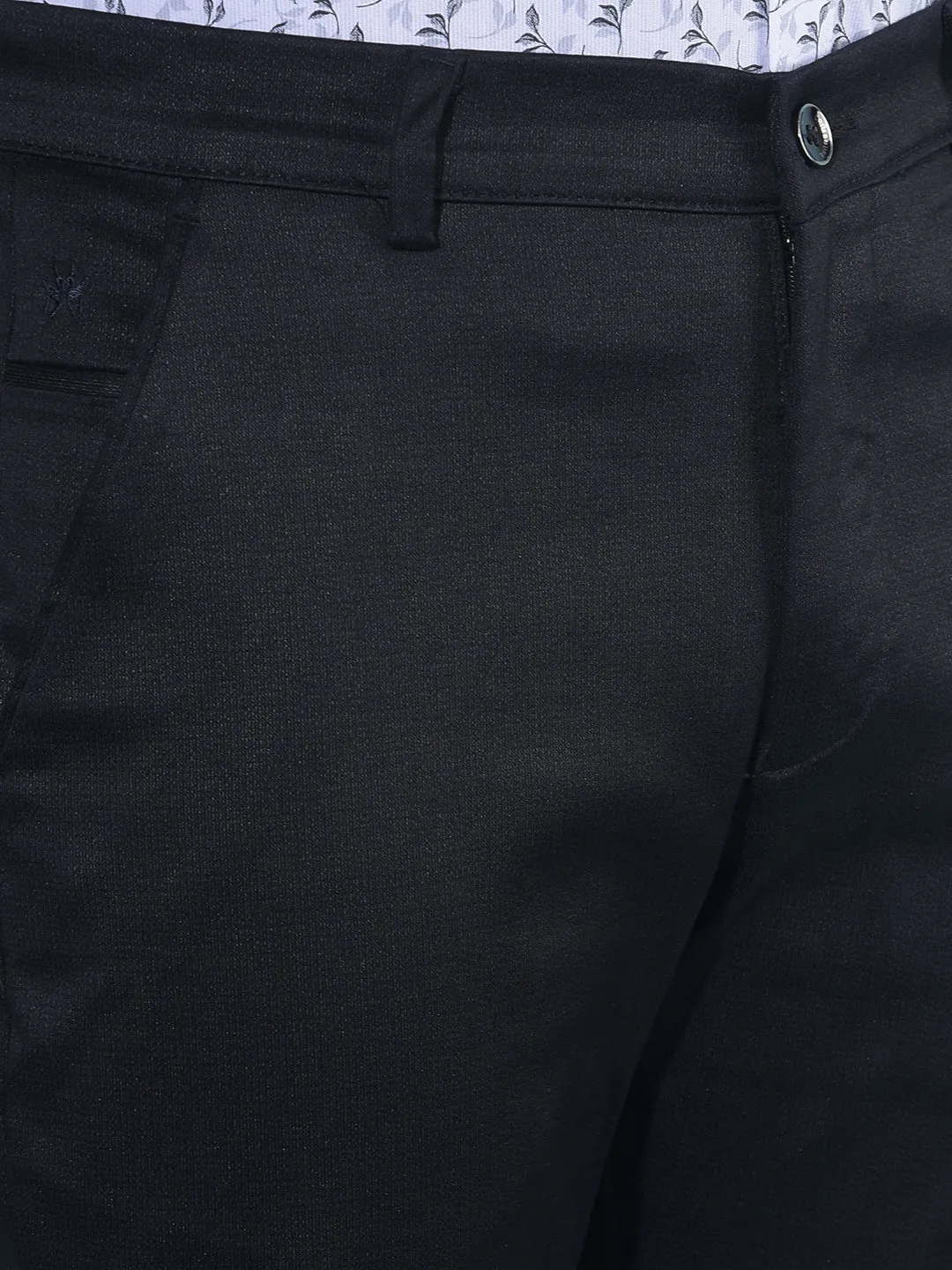 Black Regular Cotton Trousers