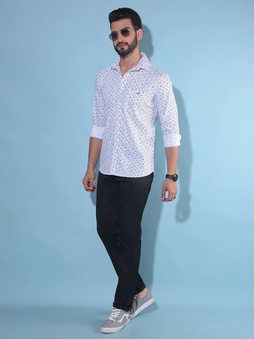 Black Regular Cotton Trousers