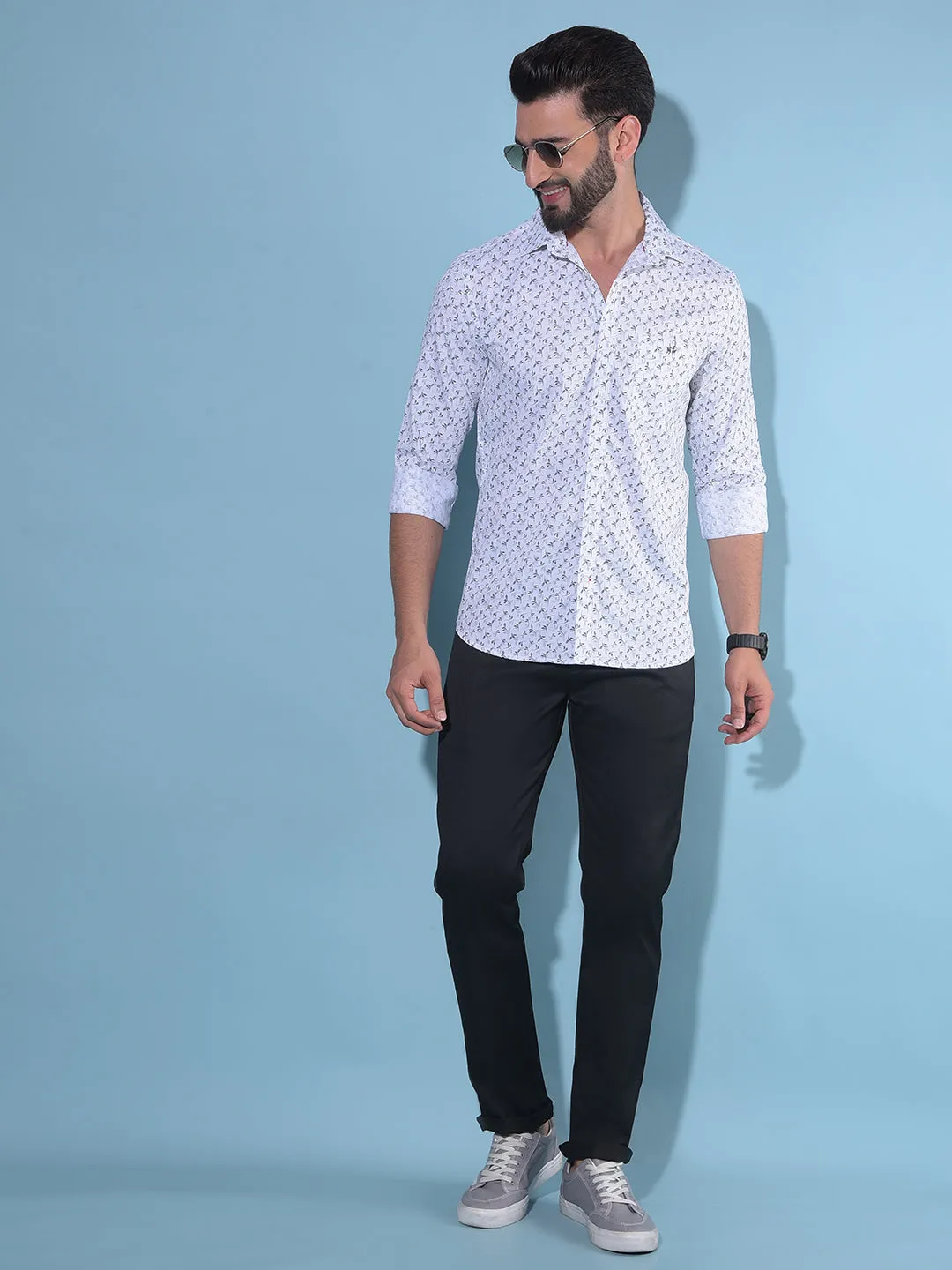 Black Regular Cotton Trousers
