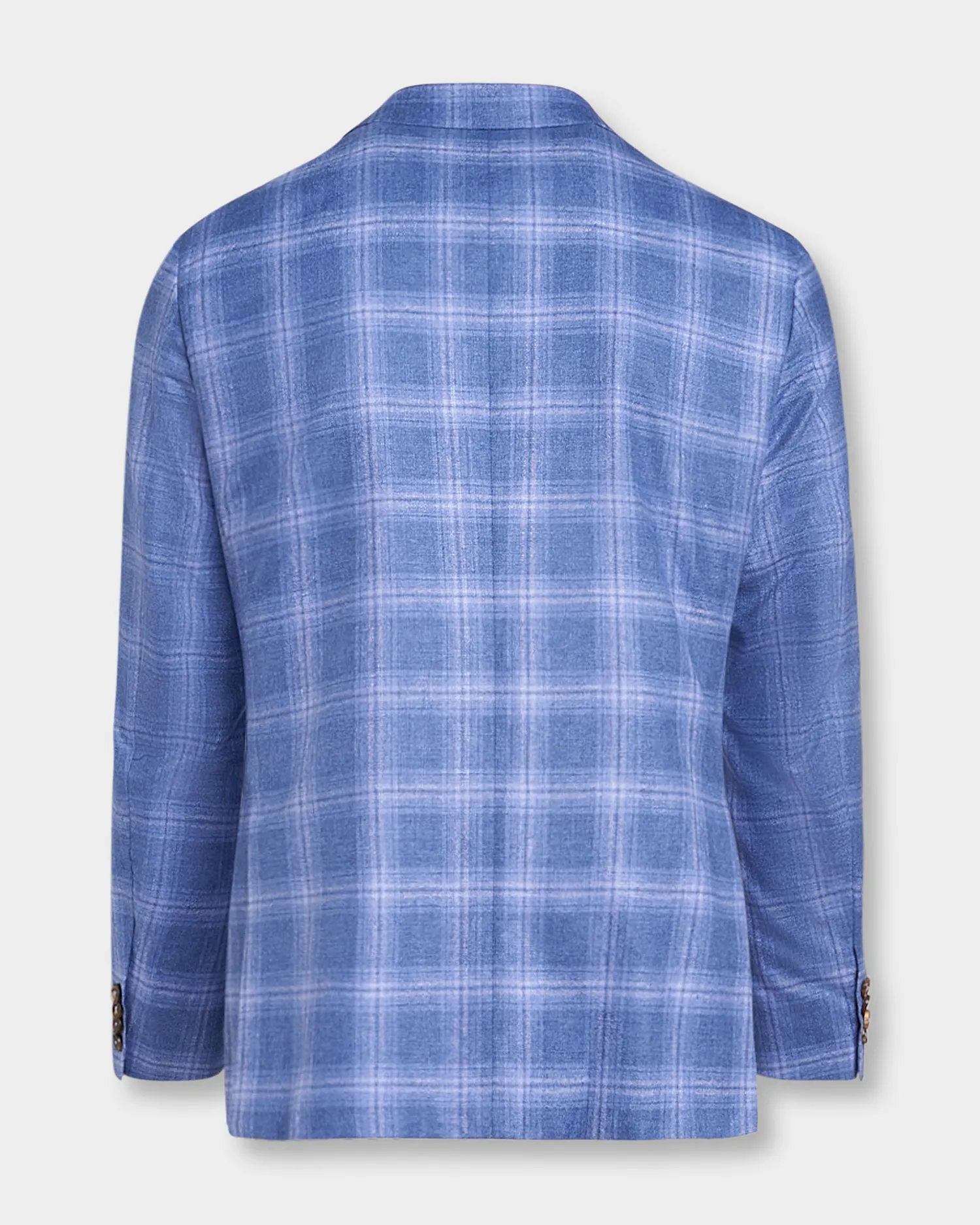 Blue Exclusive Prince Of Wales Check Silk Cashmere Sports Jacket