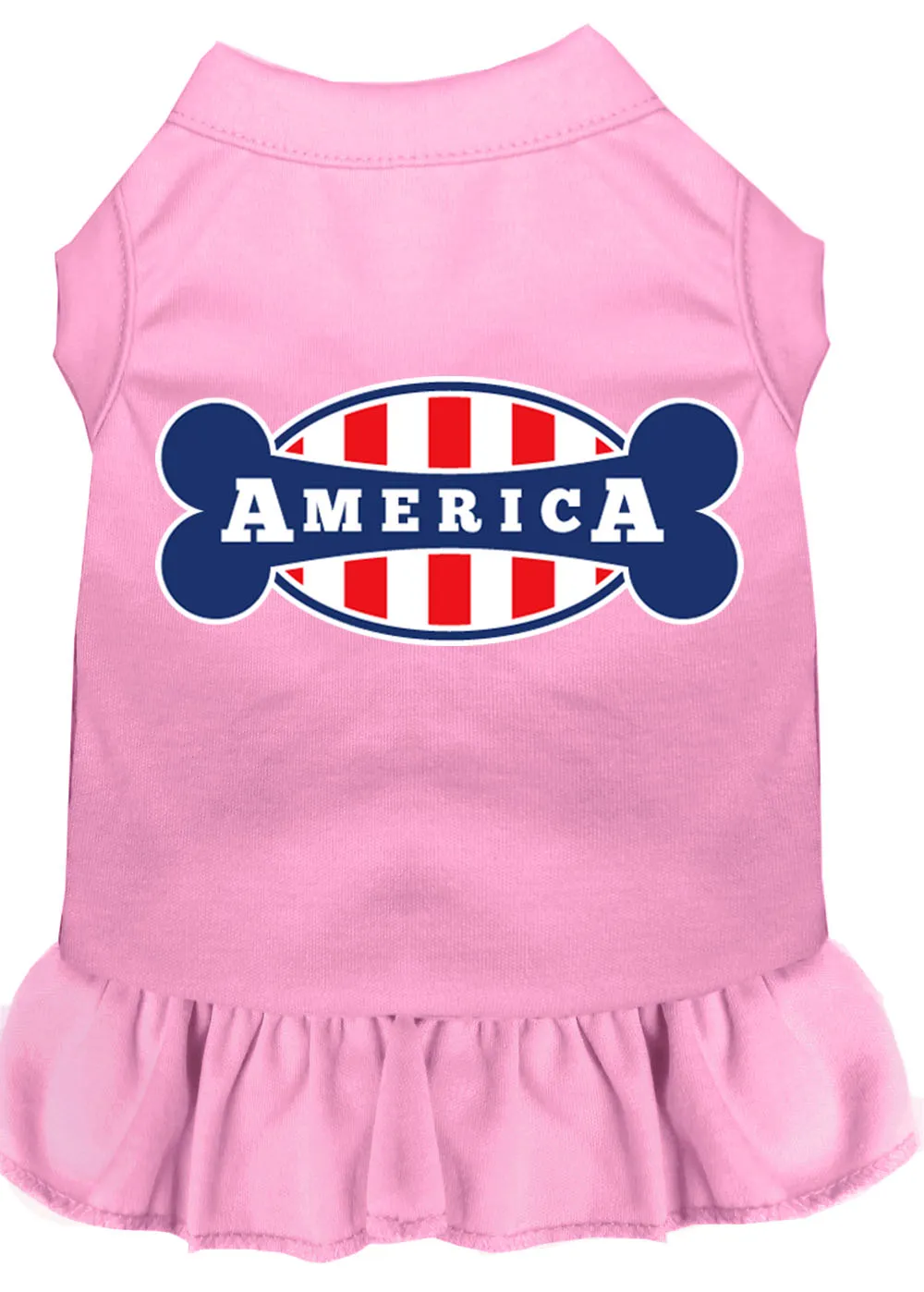 Bonely In America Screen Print Dress Light Pink Xs