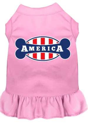 Bonely In America Screen Print Dress Light Pink Xs