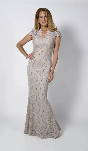 Champagne Lace Maxi Dress