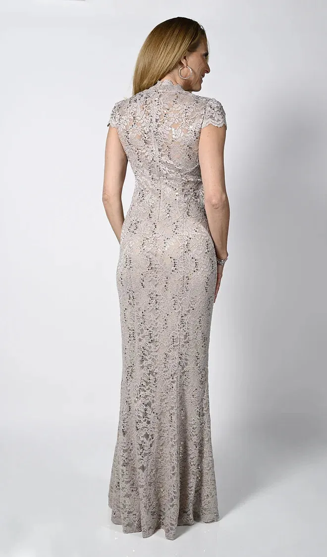 Champagne Lace Maxi Dress