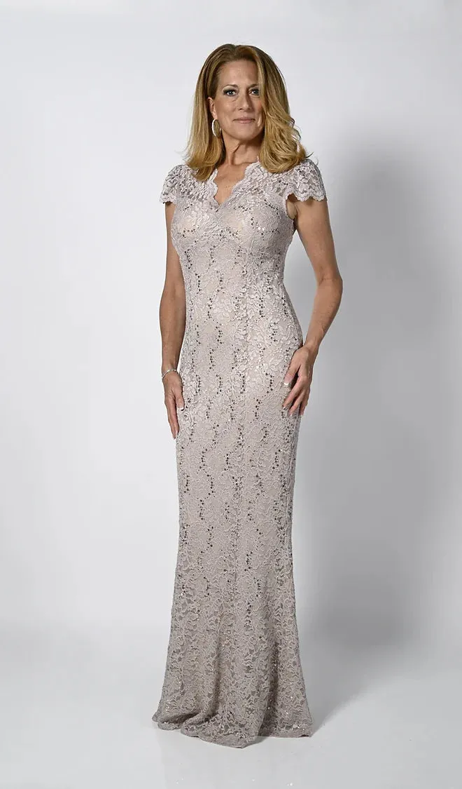 Champagne Lace Maxi Dress