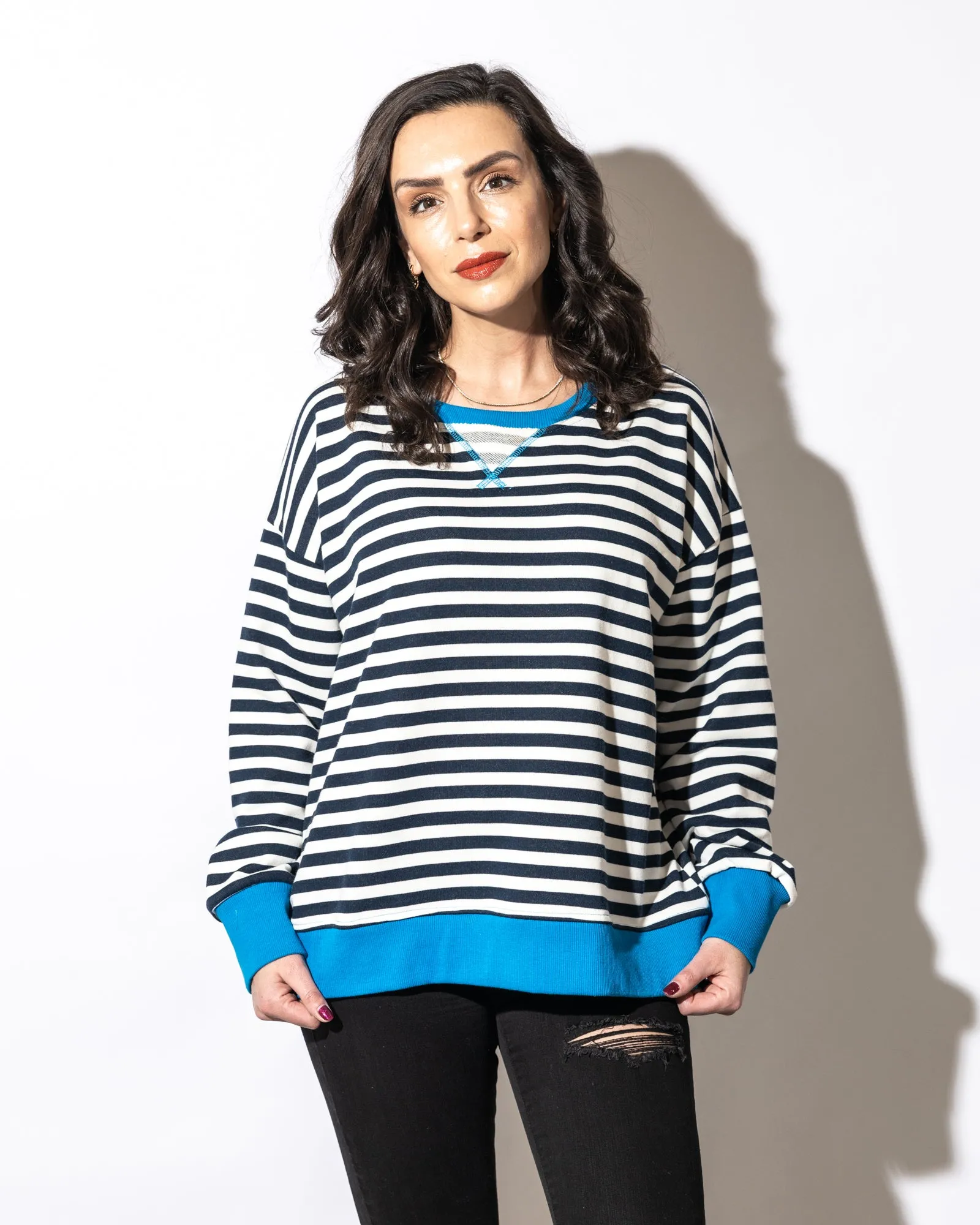 Collins Striped Sweatshirt