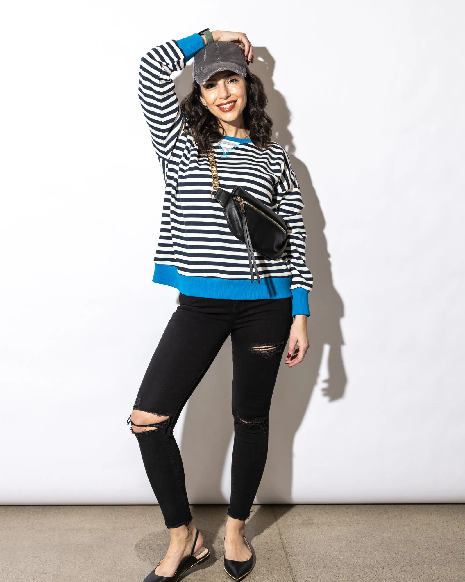 Collins Striped Sweatshirt