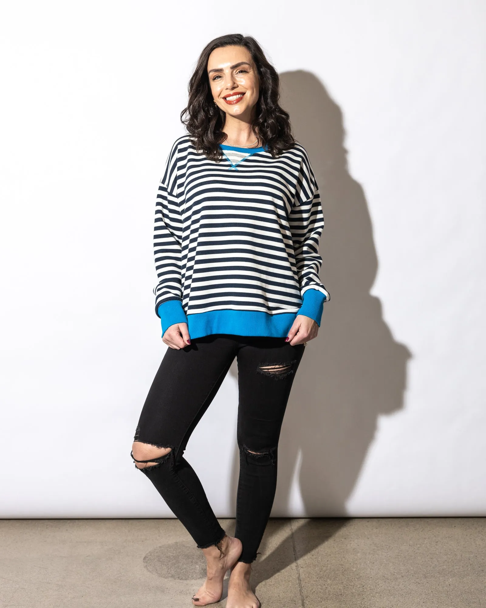 Collins Striped Sweatshirt