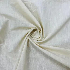 Cream Solid 20 x 20 Slub Fabric
