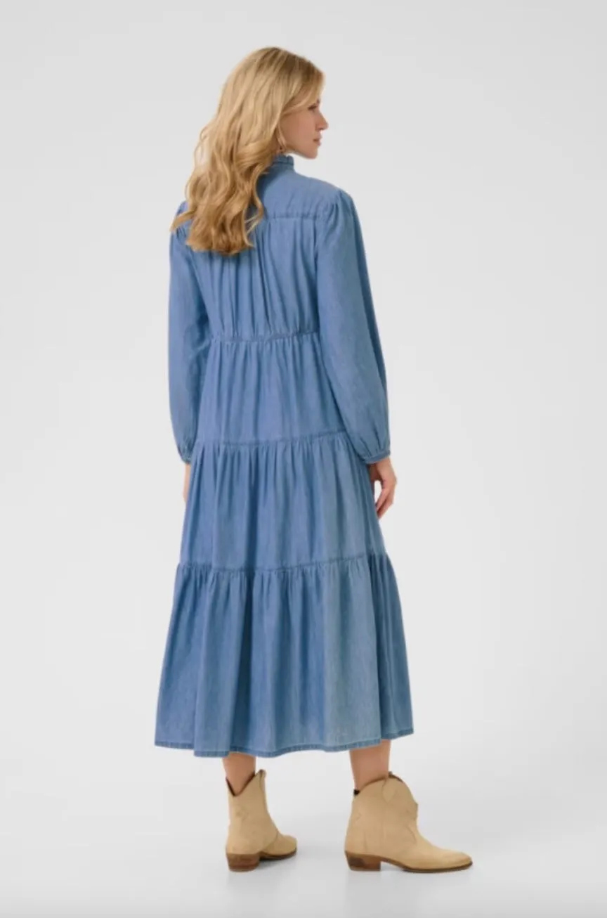 Cream Womens Britt dress - Denim