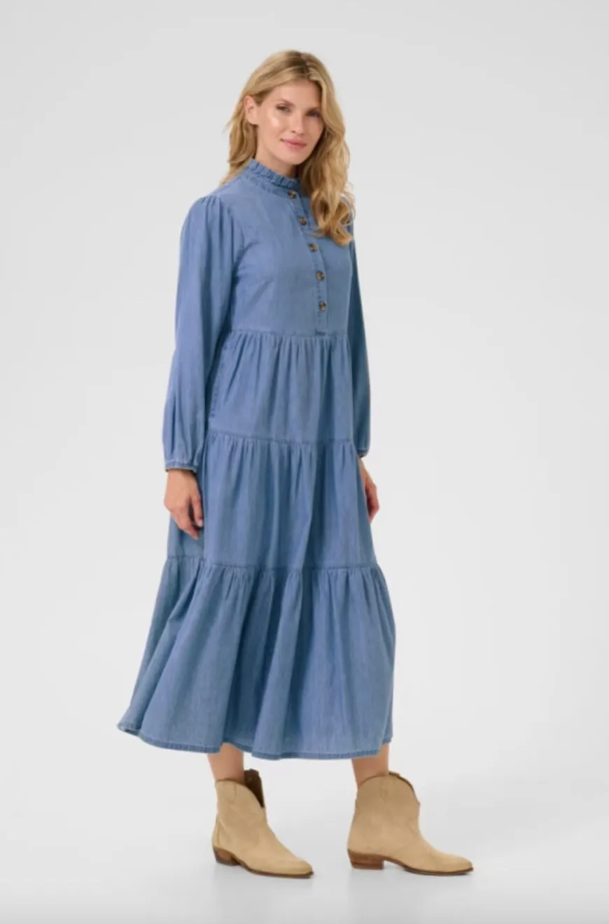 Cream Womens Britt dress - Denim