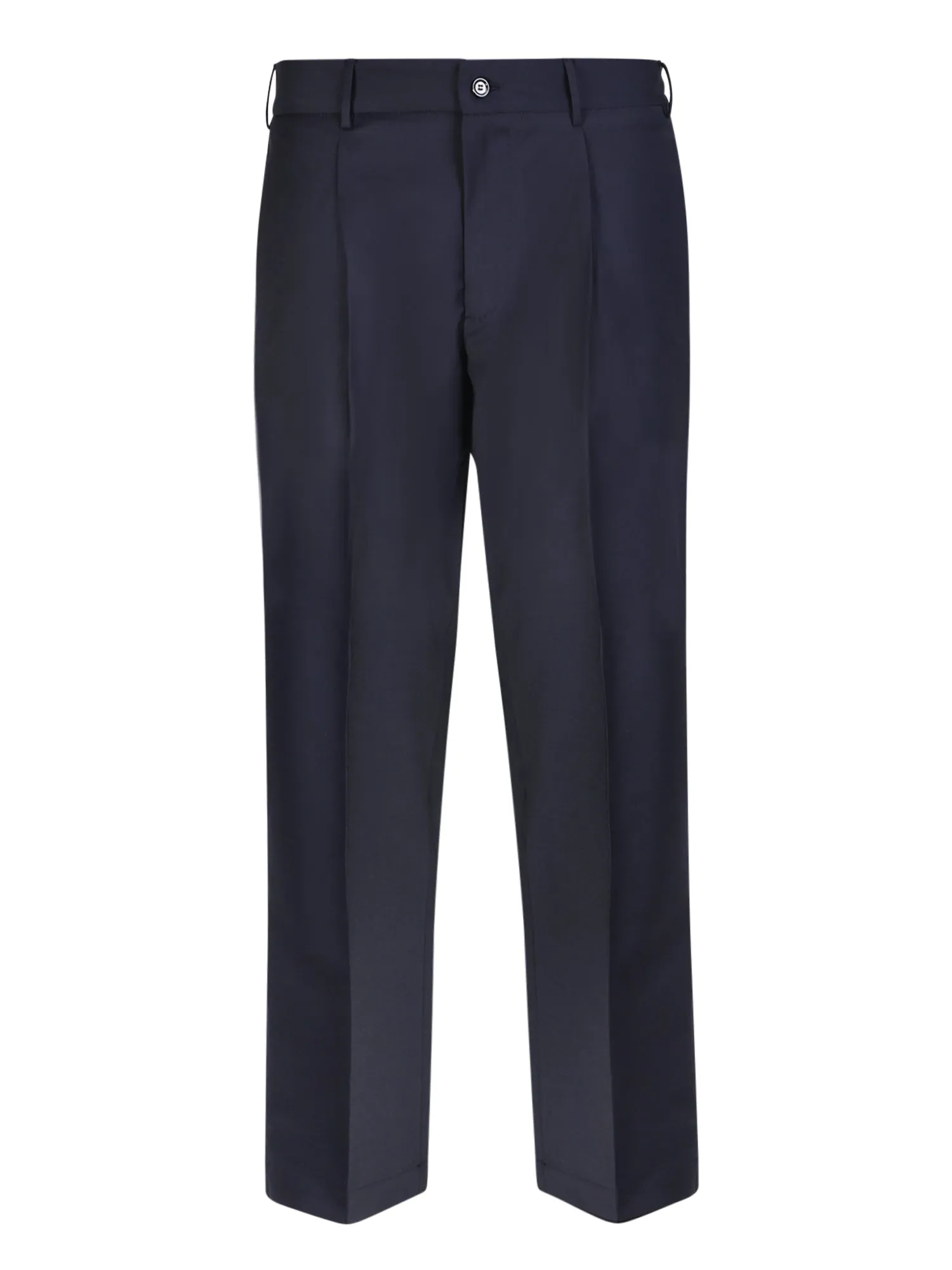 Dark blue wool bland trousers