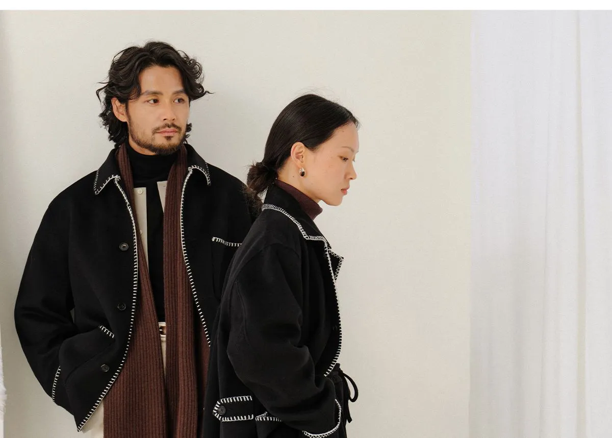Double-Faced Wool Short Coat