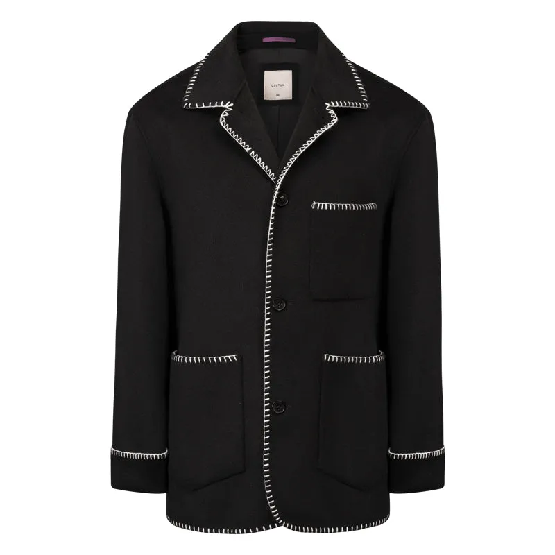 Double-Faced Wool Short Coat