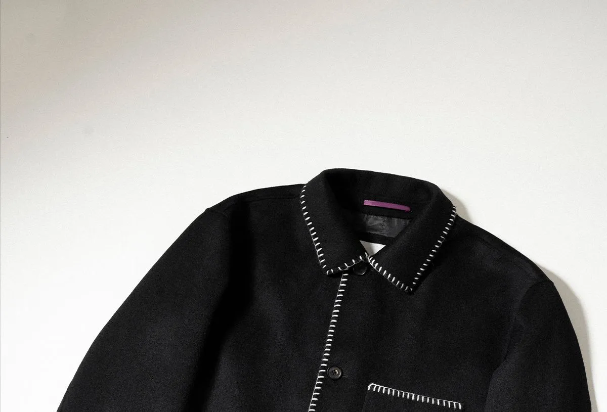 Double-Faced Wool Short Coat