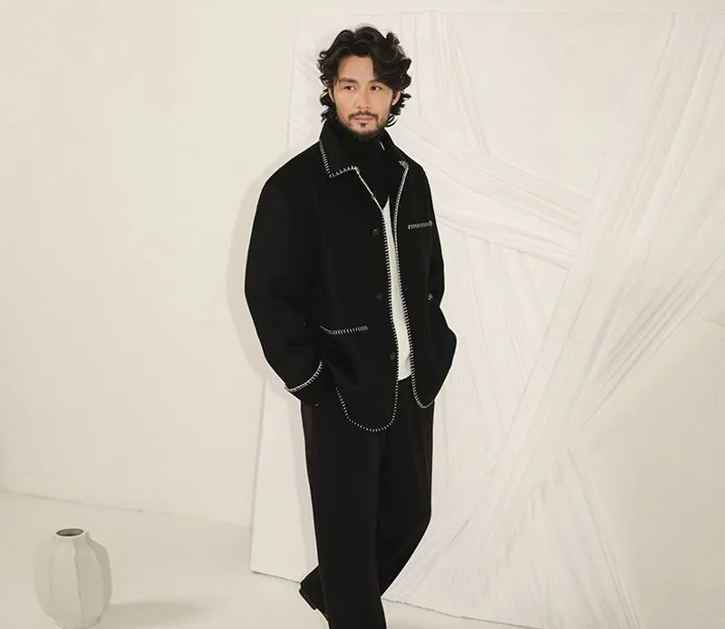 Double-Faced Wool Short Coat