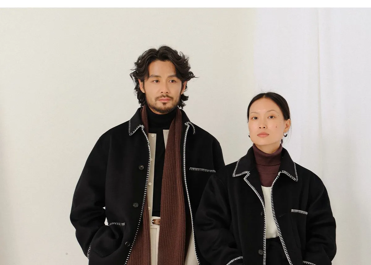 Double-Faced Wool Short Coat