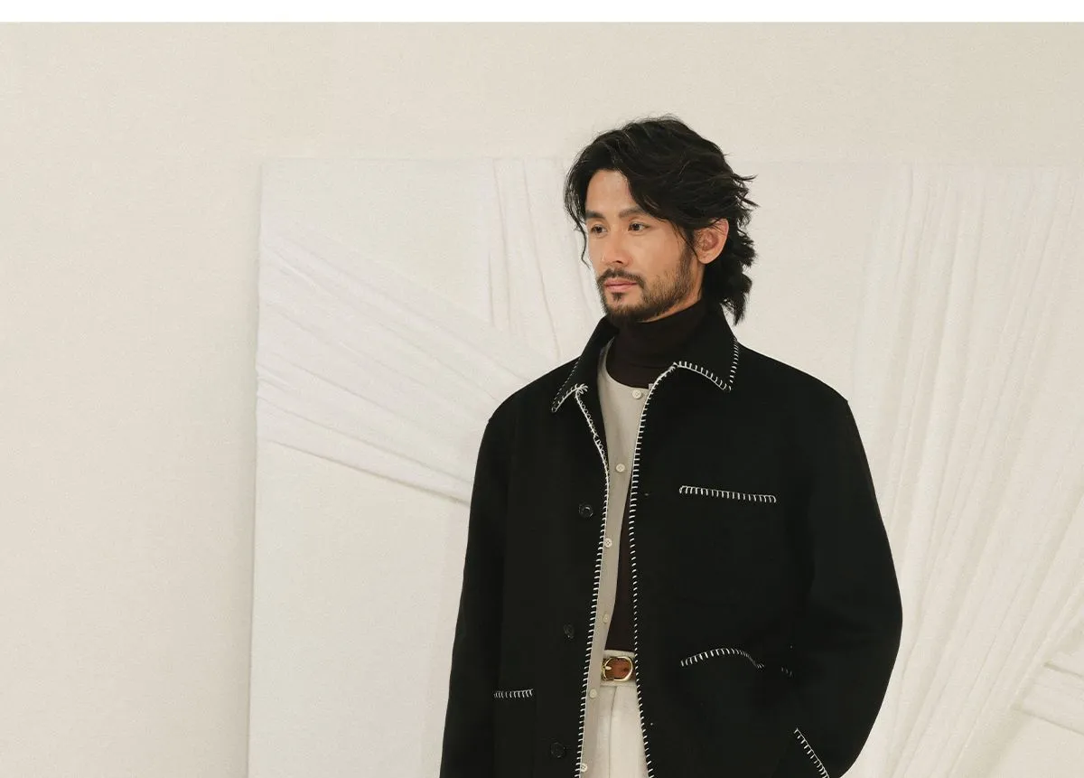 Double-Faced Wool Short Coat