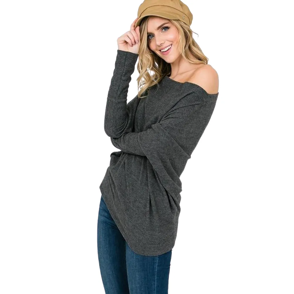 Drop Shoulder Cozy Knit