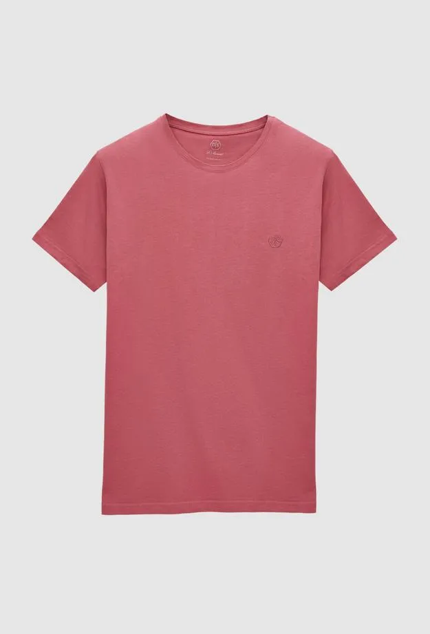 Ds Damat Regular Fit Rose Dried Plain Knitted T-shirt