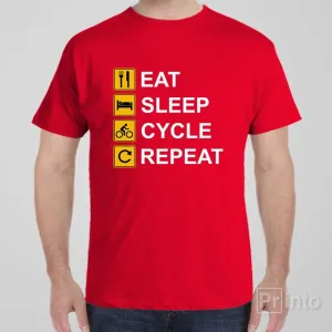 Eat Sleep Cycle Repeat - T-shirt