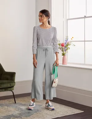 Emma Cropped Joggers-Grey Marl