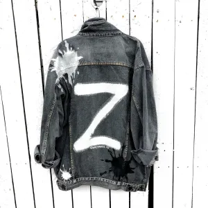 'ENJOY THE RIDE' (with your initial) DENIM JACKET - WOMEN