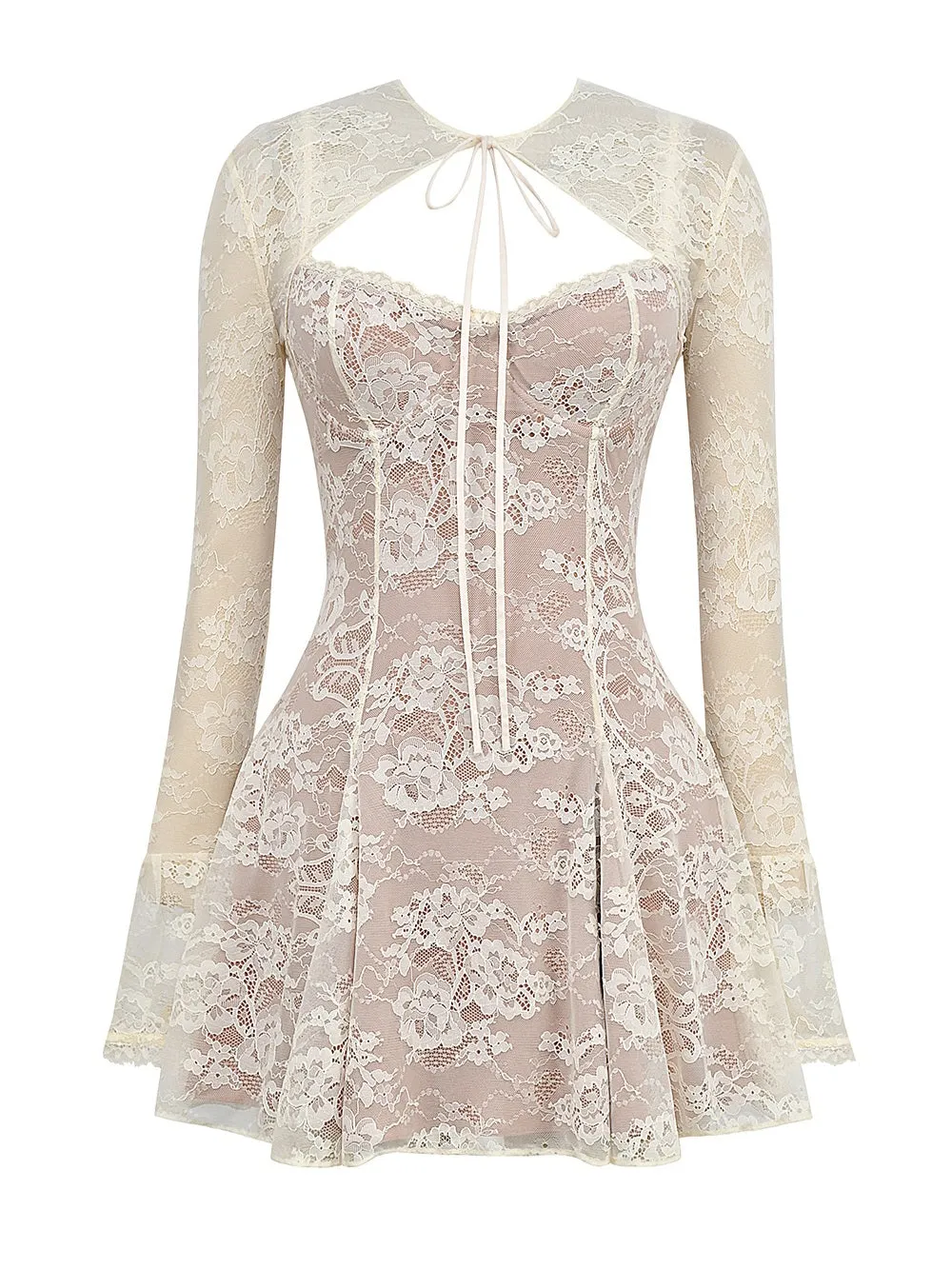 Flytonn- Alice Lace Mini Dress