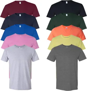 Gildan Unisex Softstyle Cotton T-Shirt, Adult Mens Tee, Multipack 1I3I6I10 Set of 10, XL Multicolor