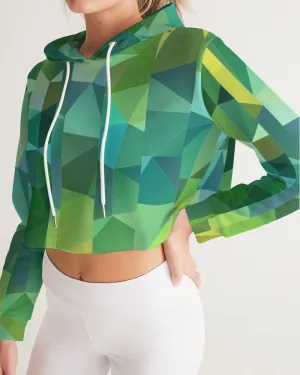Green Line 101 Women's Cropped Hoodie