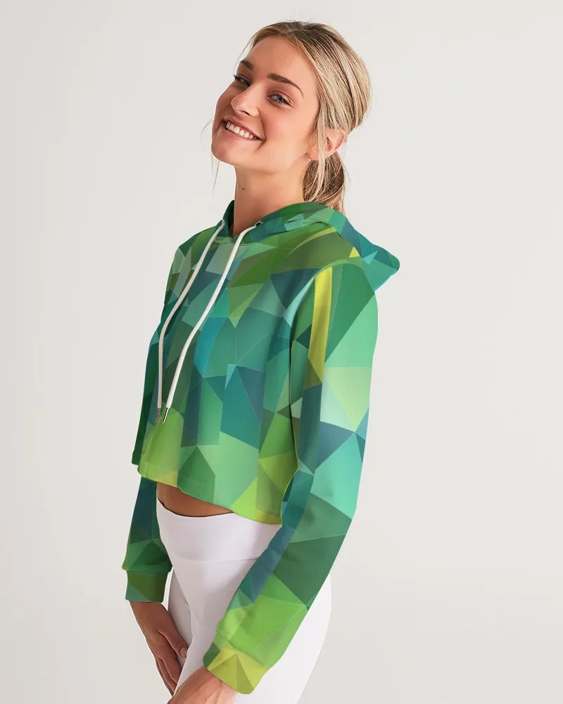 Green Line 101 Women's Cropped Hoodie