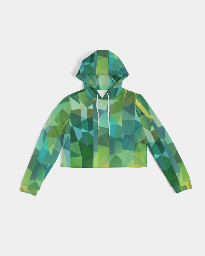 Green Line 101 Women's Cropped Hoodie