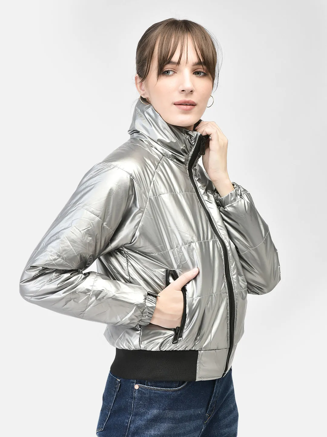 Grey Bomber Jacket