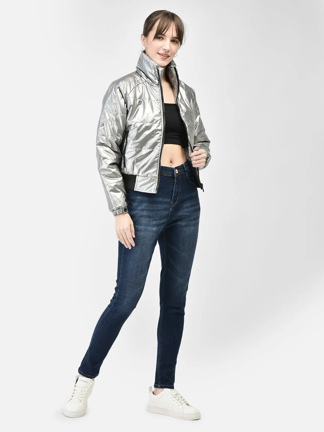 Grey Bomber Jacket