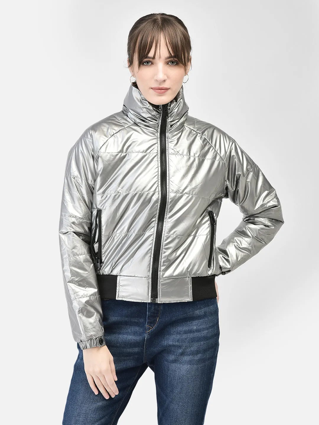 Grey Bomber Jacket