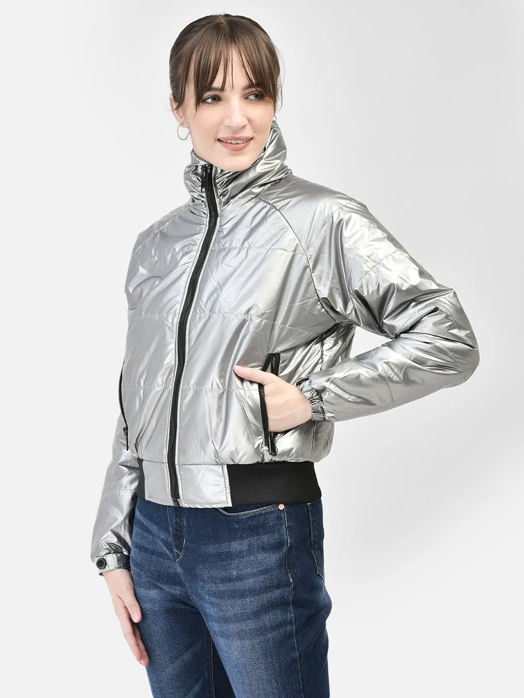 Grey Bomber Jacket