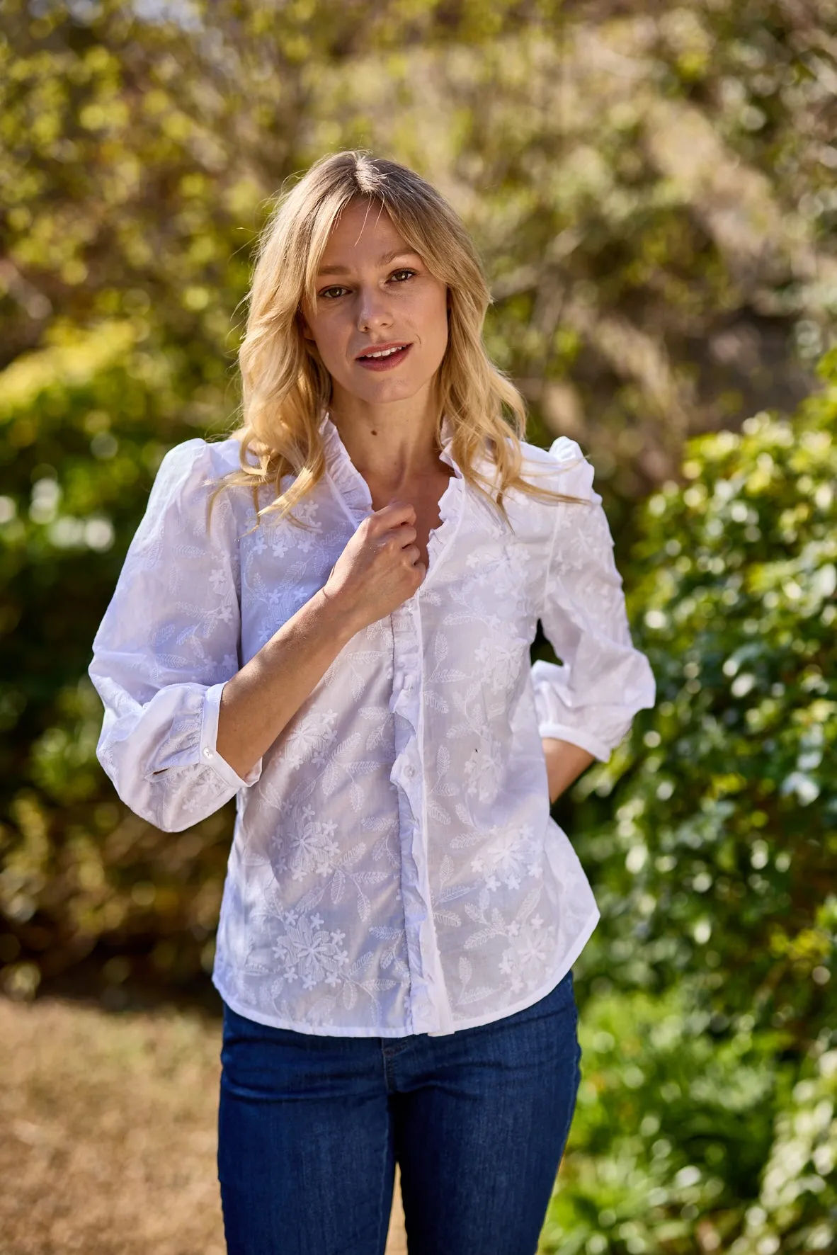 Gun Hill Womens Erize Shirt - White